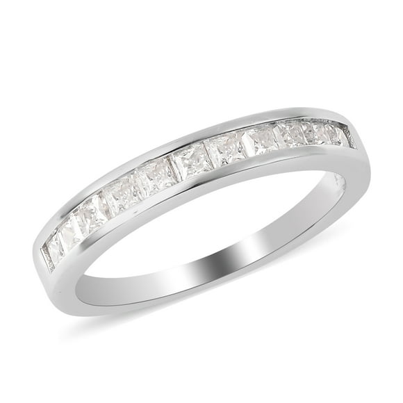 0.5ct. Diamond I3/G-H Half Eternity Band Ring in 9ct White Gold SGL Certified